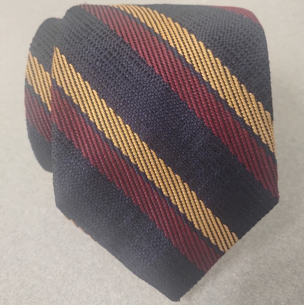 Jos. A. Bank Black and Gold Striped Tie